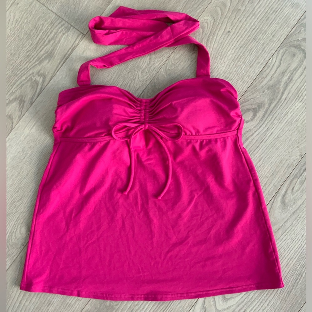 Lands’ End Bandeau Tankini Swim Top